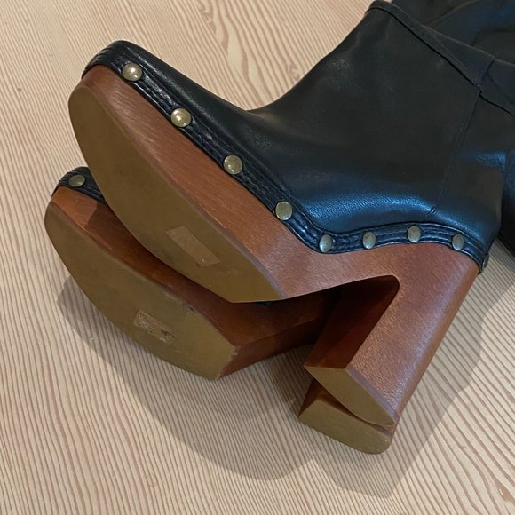 JACQUEMUS LEATHER CLOG BOOTS - Picture 9 of 15